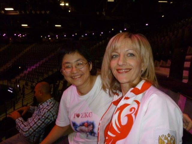 with Zhenya's Mom Svetlana @hoop and ball final